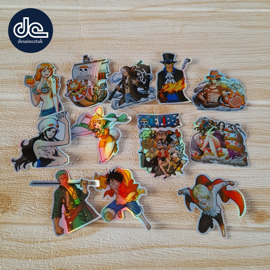 

STICKER PACK HOLOGRAM ANIME ONE PIECE 12PCS