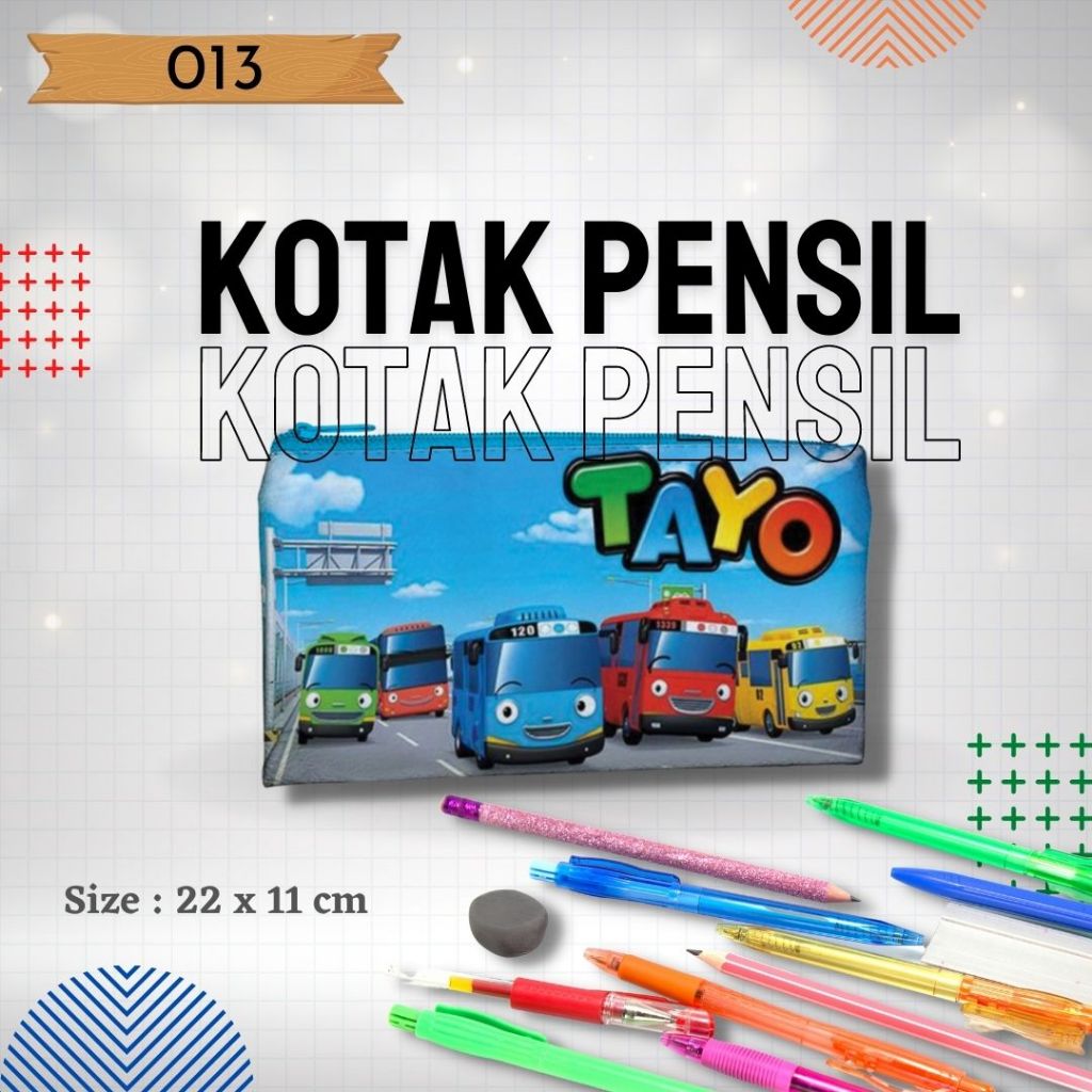 

Tempat Pensil 013 gambar kartun, Tayo, Tempat Pensil Karakter