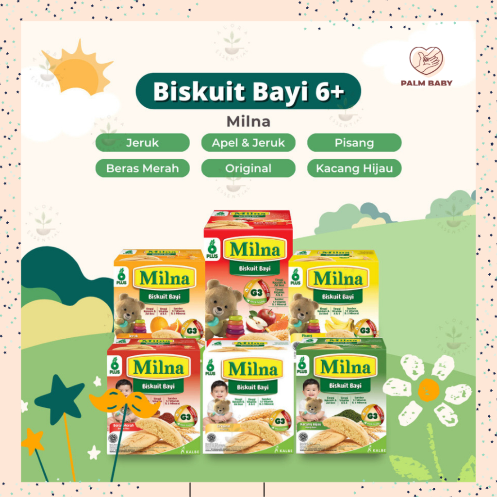Milna Biskuit Bayi 6+ 110gr - Milna Biskuit Snack Bayi