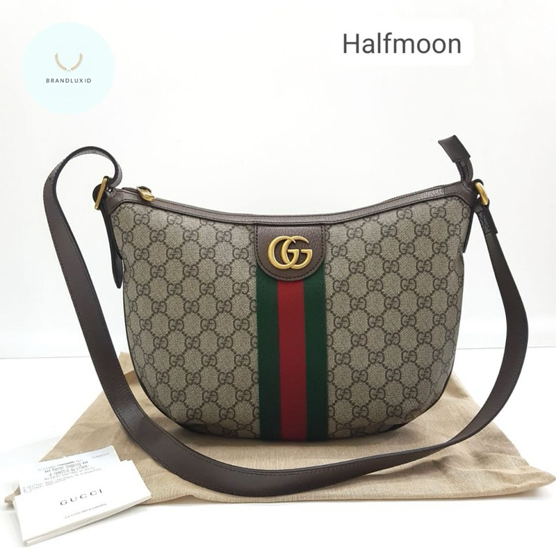 Gucci Ophidia half moon halfmoon tote zip sling bag