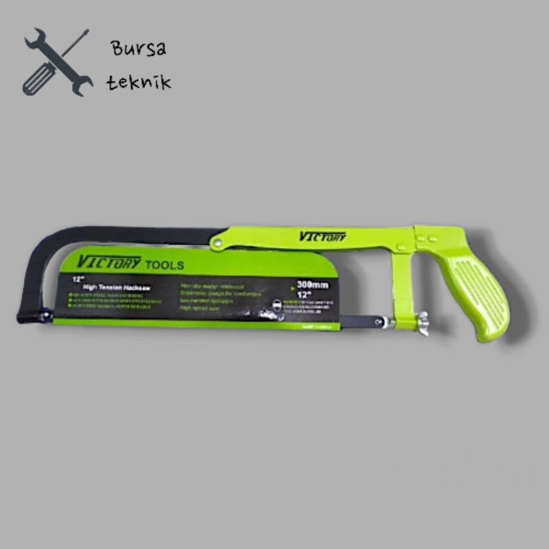 (COD) Gergaji besi gagang gergaji besi 12 inch victory murah bagus tebal Termurah