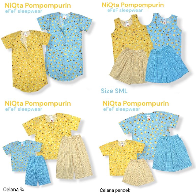 Piyama Dan Daster NiQta Pompompurin dewasa SML