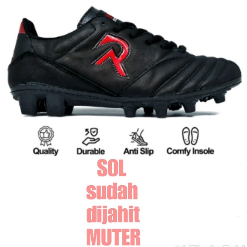 sepatu bola sepatu kulit sol sudah dijahit keliling