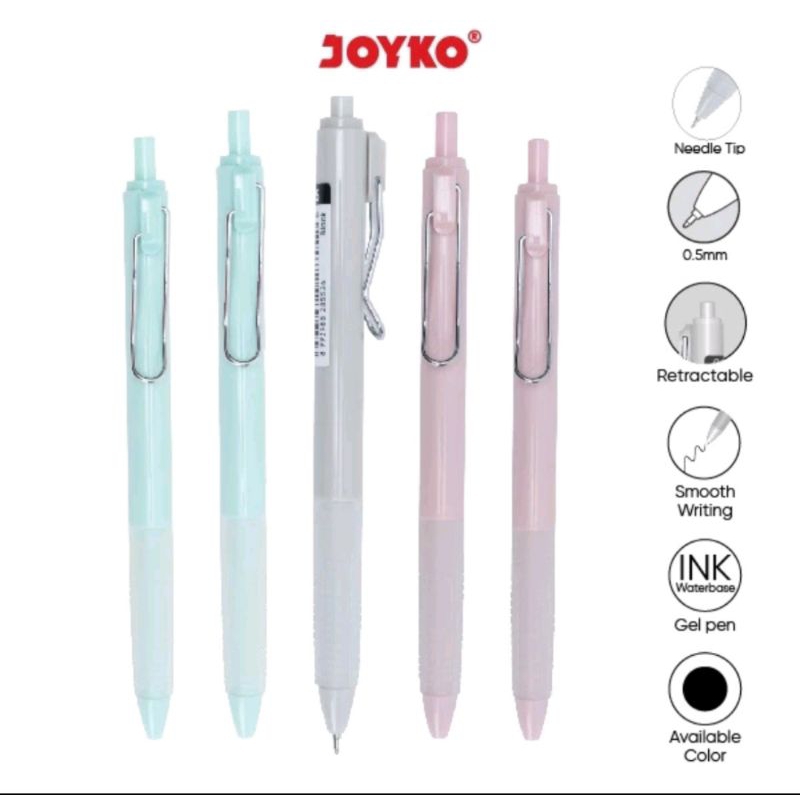 

BULPEN GEL/BULPOINT GEL JOYKO GP-343 PASUTERU 0,5MM (12 BIJI)