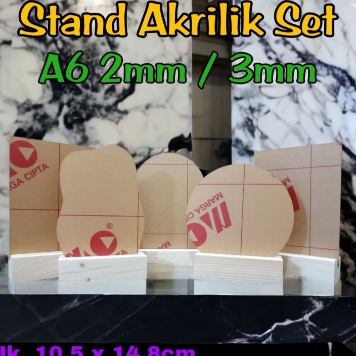 COD NEWPRODUCT Akrilik Stand Kayu A6  Akrilik 2MM A6  Akrilik 3MM A6