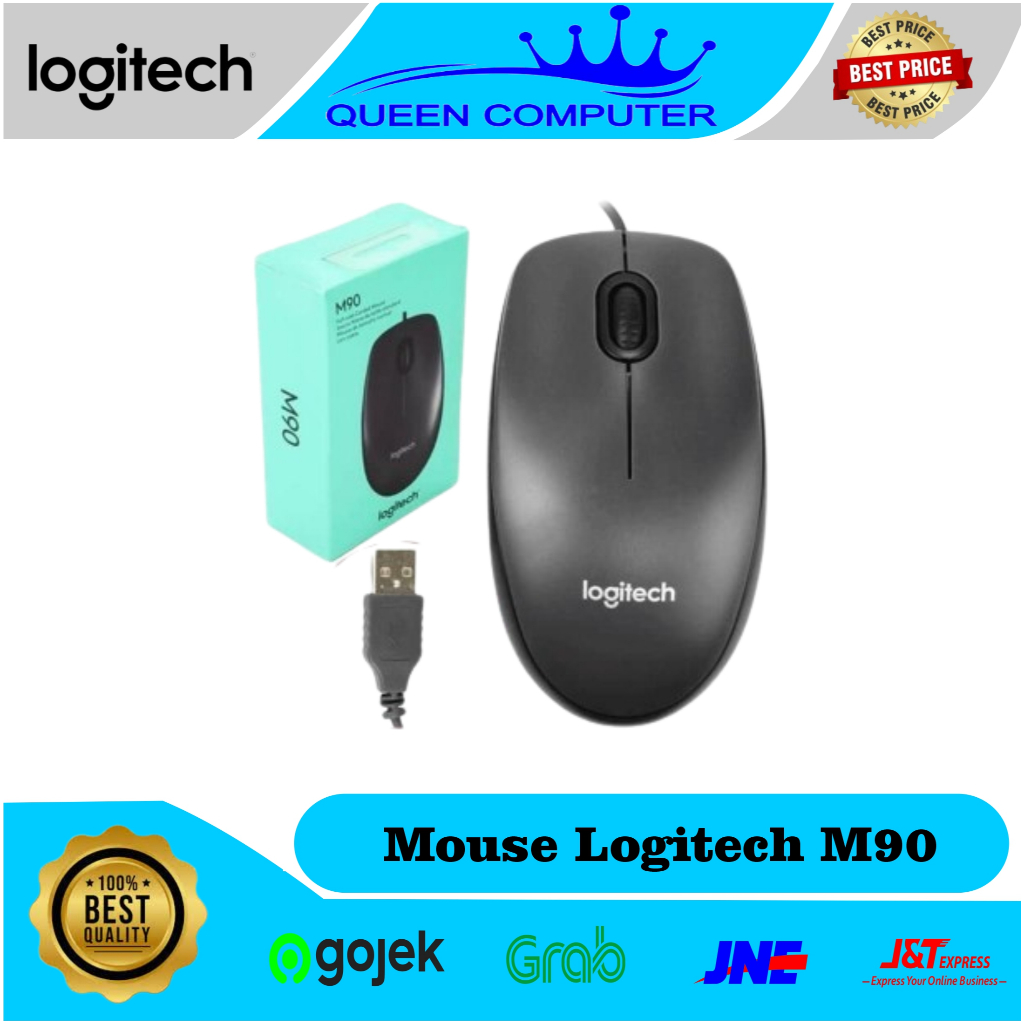 Mouse Kabel LOGITECH M90 Mouse Usb Logitech hitam M90