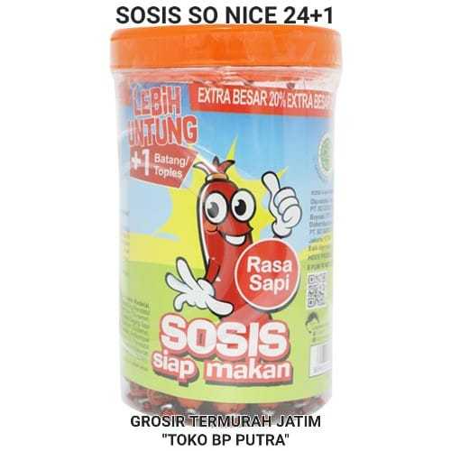 

SOSIS SO NICE EXTRA 24+1 (25pcs) SIAP MAKAN GROSIR TERMURAH