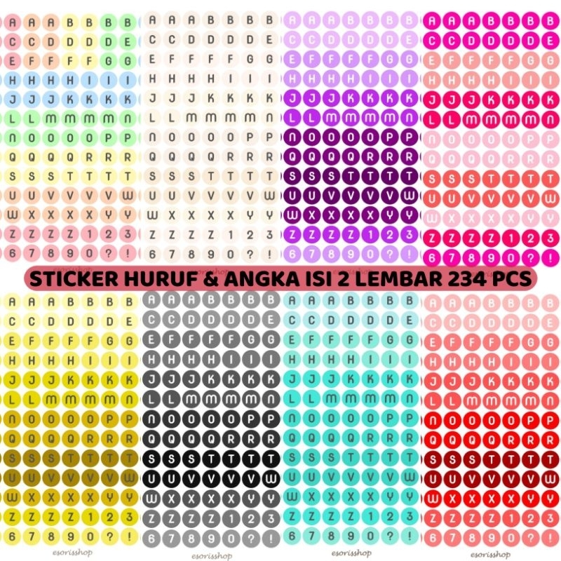 

(ES) ECB578 STICKER HURUF ANGKA | STICKER JOURNAL DECO STICKER AESTHETICu