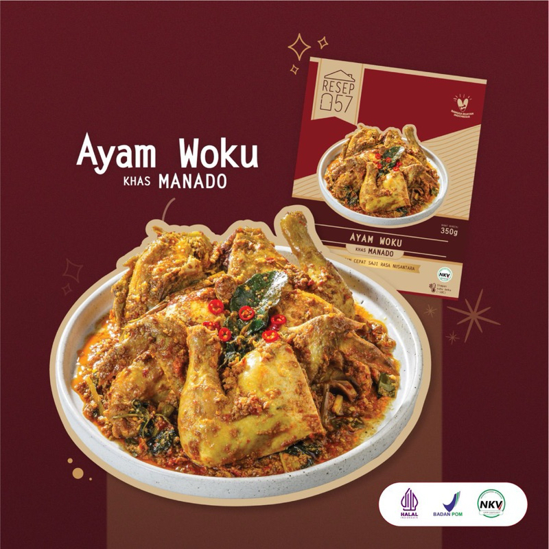 

AYAM WOKU FROZEN 350gr isi 4 potong ayam siap saji resep 57