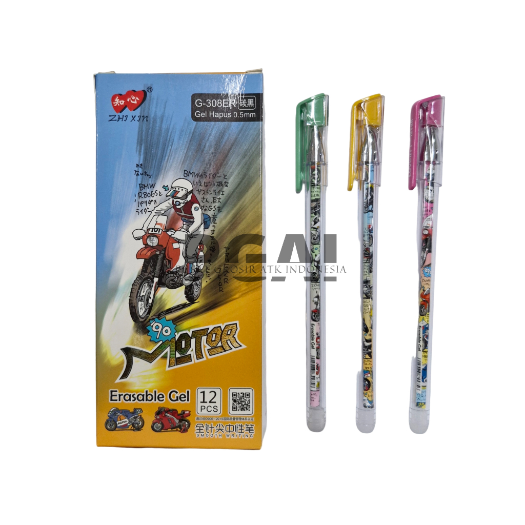 

BOLPOIN BULPOIN PULPEN GELPEN ZHI XIN G-308ER 0.5 MM 1 PACK ISI 12 PCS TINTA HITAM ATK