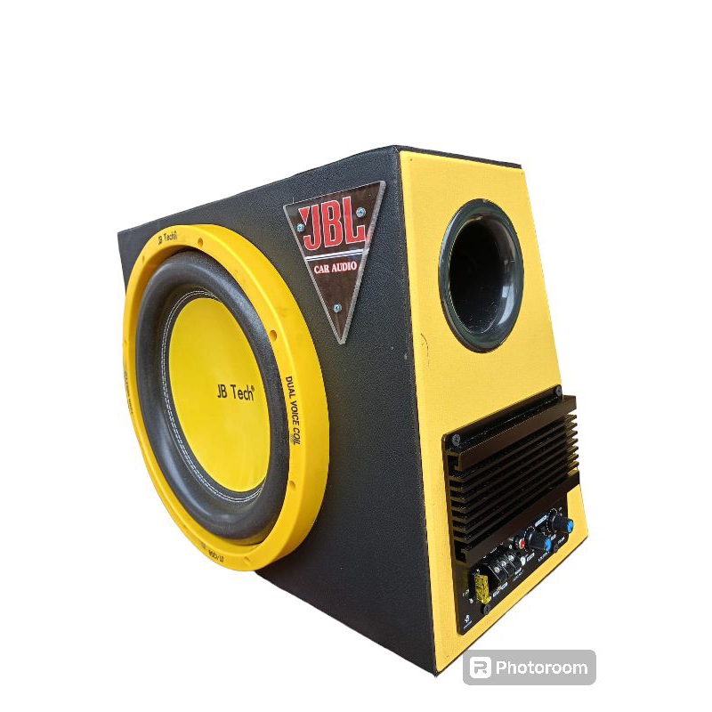 MONOBLOCK SUBWOFER JB TECH 12INCH DOUBLE COIL 1200WATT