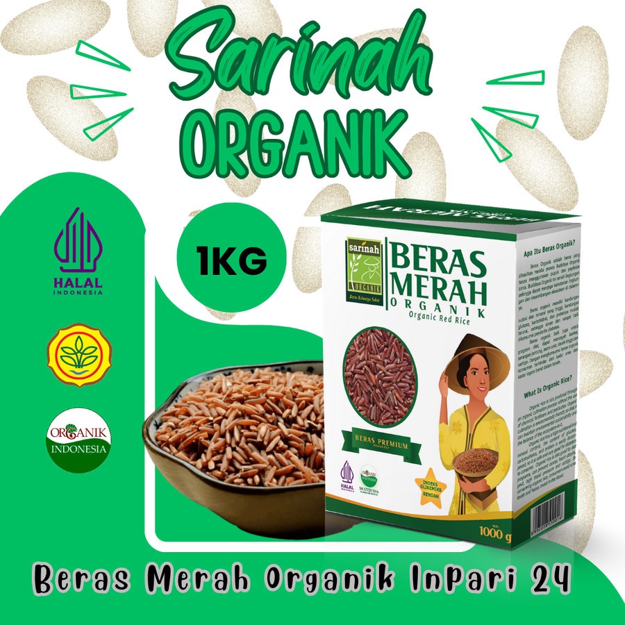 

Beras Merah Organik Sarinah 1Kg