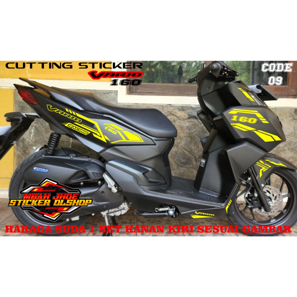 cutting sticker honda all new vario 160 body hitam 2022