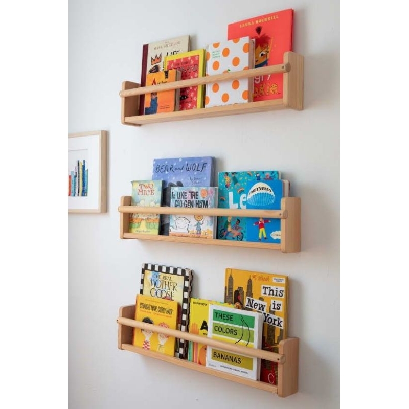 Rak buku dinding Rak buku kayu Rak buku anak rak tempel dinding