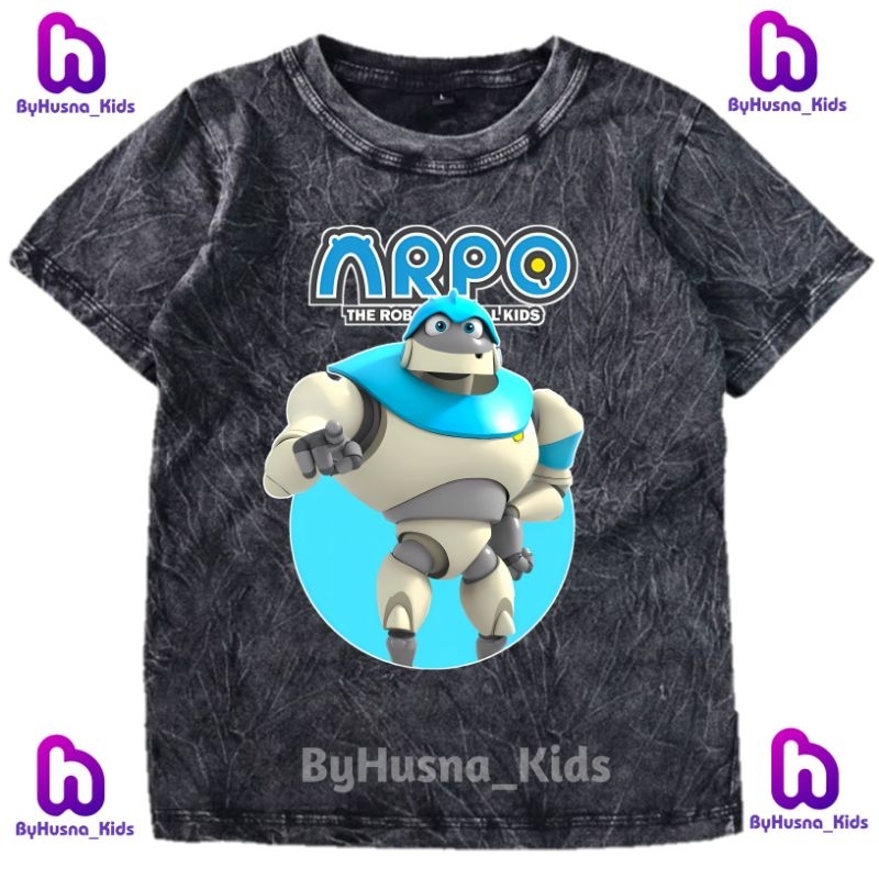 KAOS WASHED ANAK ARPO THE ROBOT KARTUN BAJU ANAK BAYI BALITA BATITA ATASAN ANAK 03