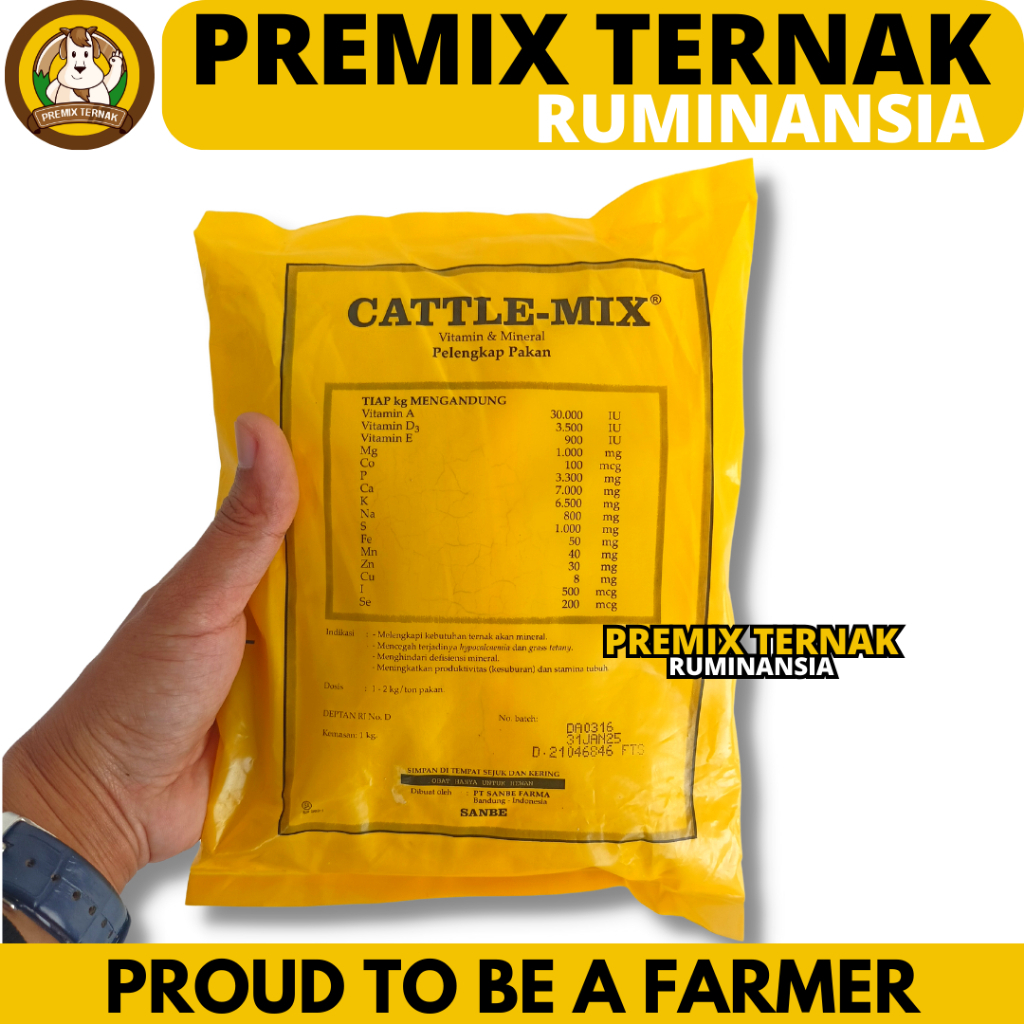CATTLE MIX 1 KG - PREMIX Penggemuk Sapi Kambing Hewan Ternak premix cattle mix sanbe
