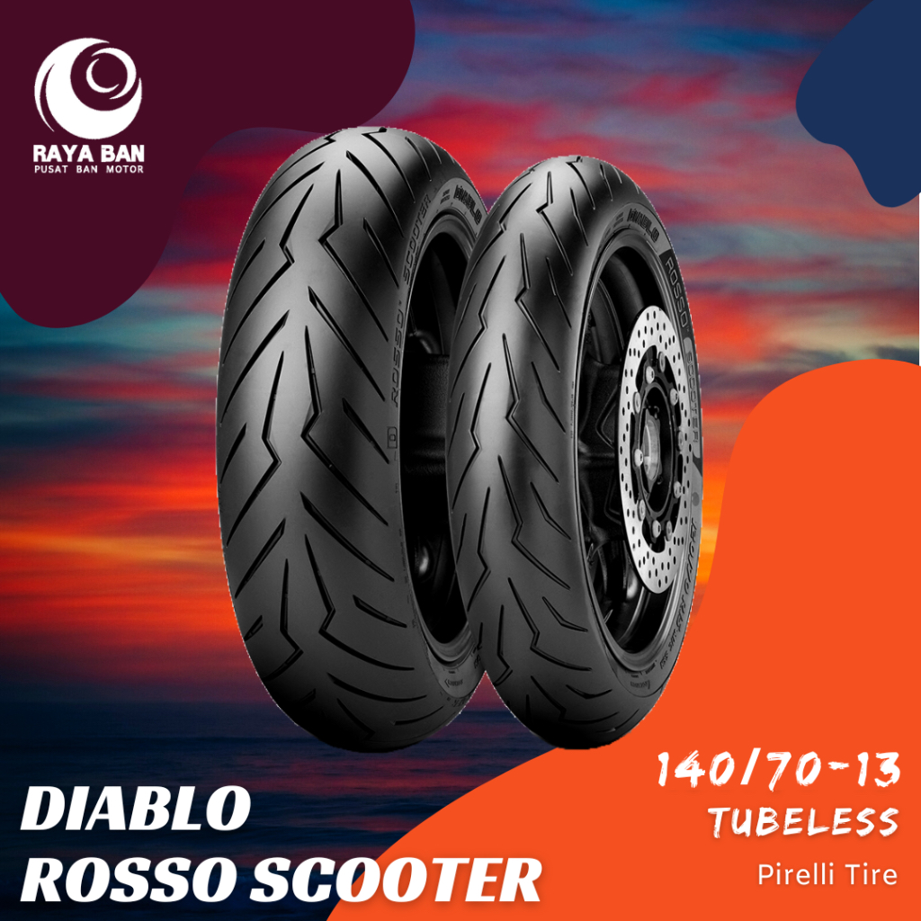 Ban Motor Pirelli Diablo Rosso Scooter 140/70-13 TL