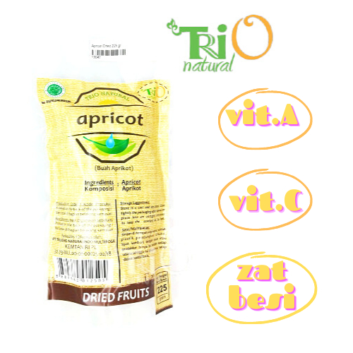 

TRIO NATURAL Aprioct Dried 225 gram