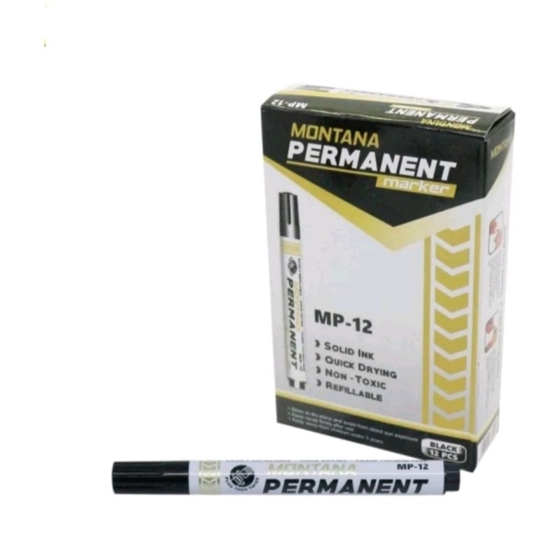 

Montana Spidol Permanent Marker MP-12 Tinta Hitam