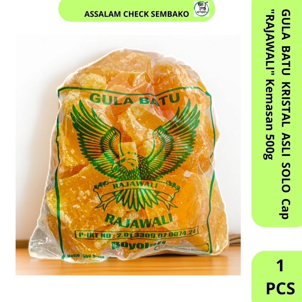 

GULA BATU KRISTAL ASLI SOLO Cap RAJAWALI Kemasan 500 gram