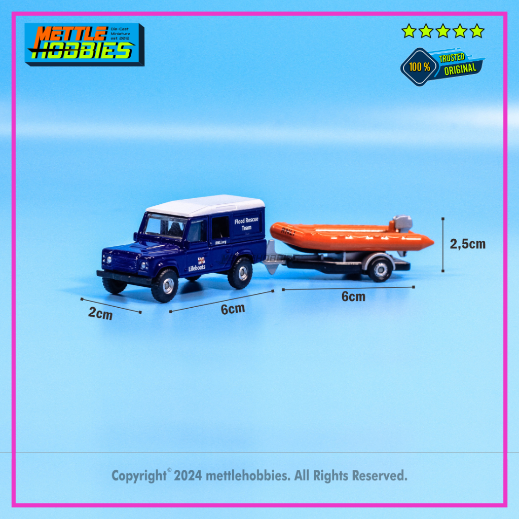 Corgi Land Rover Defender RNLI Lifeboats Rescue Team Diecast Miniatur Mobil 1:76