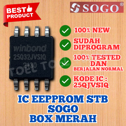 IC EPROM STB SOGO MERAH / IC EEPROM SET TOP BOX TV DIGITAL SOGO BOX MERAH