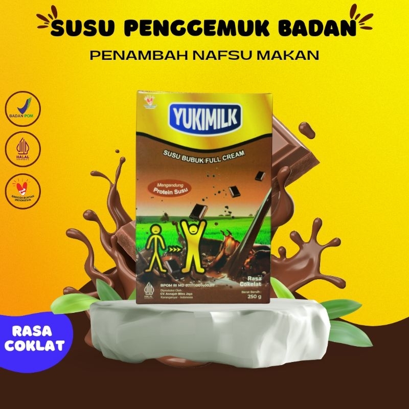 

Susu Penambah Berat Badan Susu Penggemuk Badan anak dewasa ampuh yuki milk 250gr