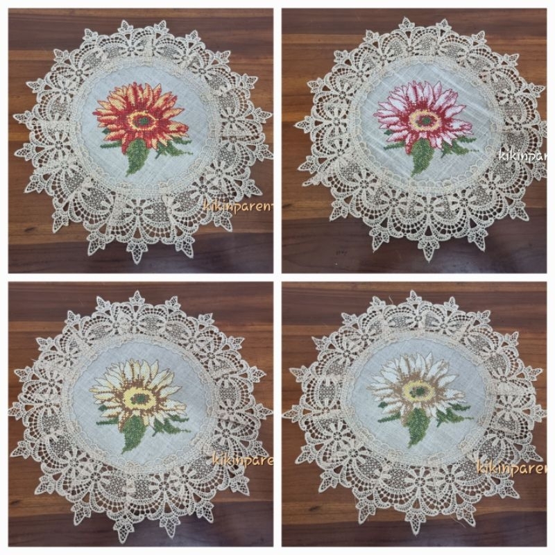 Taplak Meja Kecil Bulat Kristik