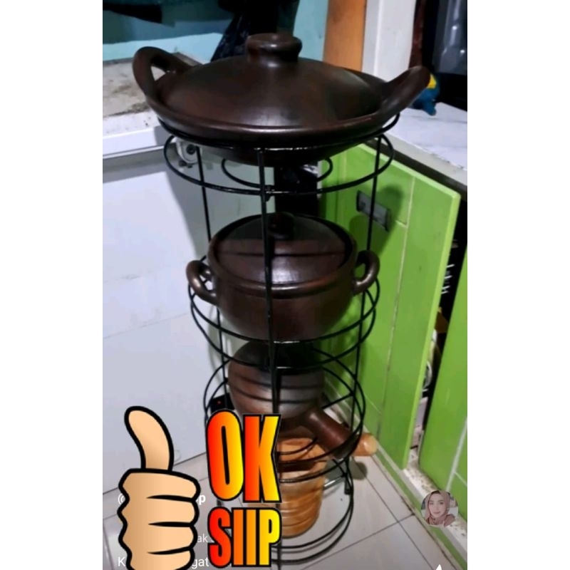 rak panci/rak panci susun/rak panci bawah wastafel/rak panci dinding/rak panci dapur/rak panci gantu