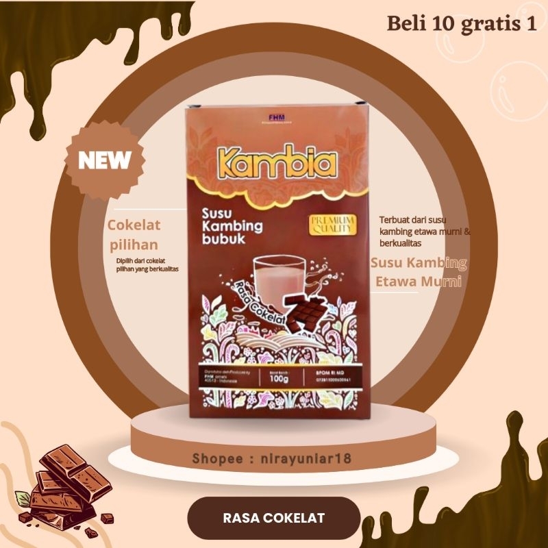 

NEW KAMBIA Susu Kambing Rasa Cokelat Organik termurah