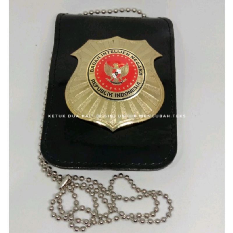 Dompet Kulit KTA Lencana Badan Intelijen Negara (BIN)