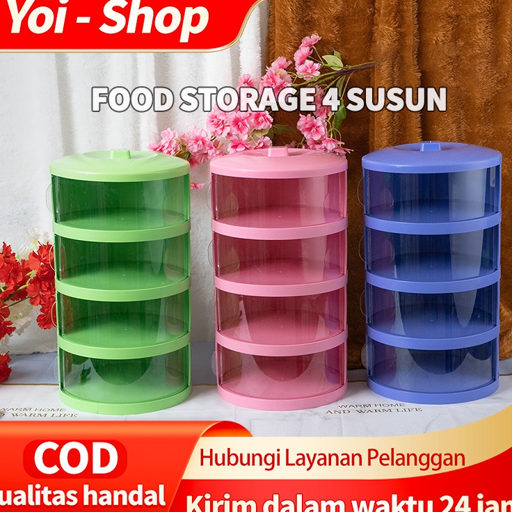 Jaminan Kualitas Tudung Saji 4 Susun  Food Storage 4 Susun  Rak Penyimpanan Makanan 4 Susun Tingkat 