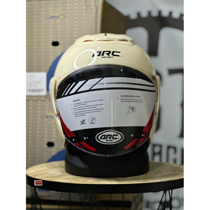 Helm ARC RITZ PASTEL CREAM ORIGINAL MALAYSIA