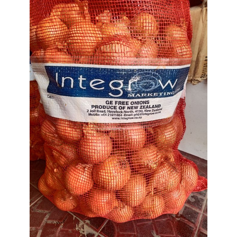 

Bawang Bombay New Zealand 50/60 kecil 20 Kg Fresh.