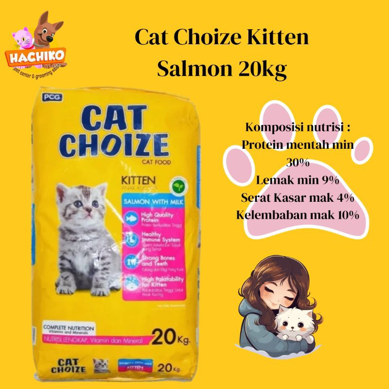 Cat Choize Kitten Salmon 20kg (Kemasan Repack 1kg isi 20 Bungkus)/Cat Choize Salmon