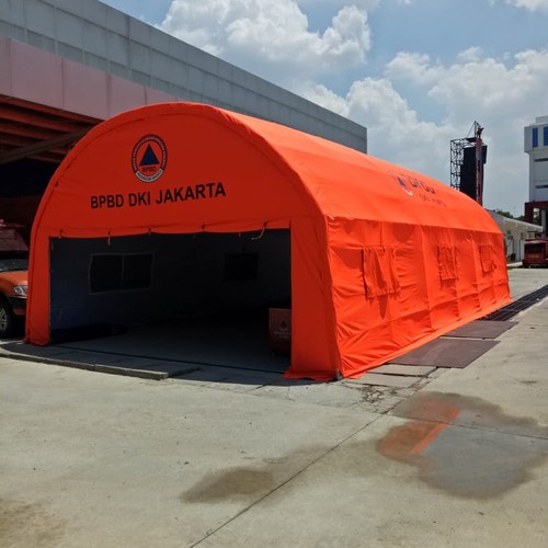 TENDA LORONG OVAL BNPB / BPBD TENDA BENCANA  | TENDA PENGUNGSI  UKURAN 6 X 12 HARGA TERMURAH