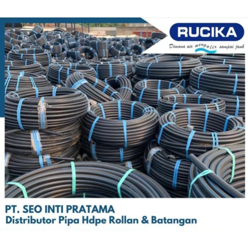 jual pipa HDPE Rucika dan aksesoris terlengkap| pipa HDPE 1 inch 1roll 100 meter