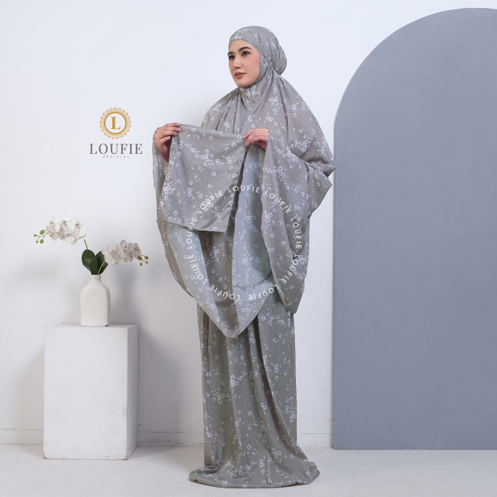 Mukena Dewasa Travelling Mini Parasut Korea Original Loufie