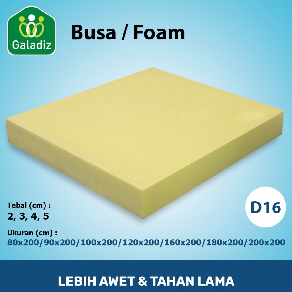 BUSA LEMBARAN DENSITY 16 BUSA KUNING  TEBAL 2 CM  5 CM