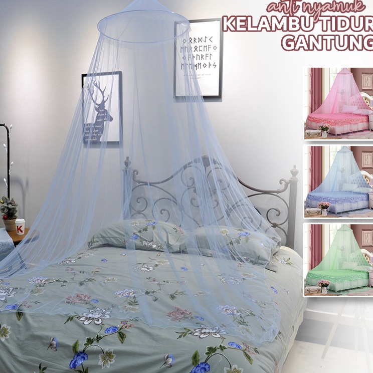 Kelambu Jaring Gantung Tempat Tidur Anti Nyamuk Ukuran 25x6cm Perlengkapan Rumah Aksesoris Tempat Ti