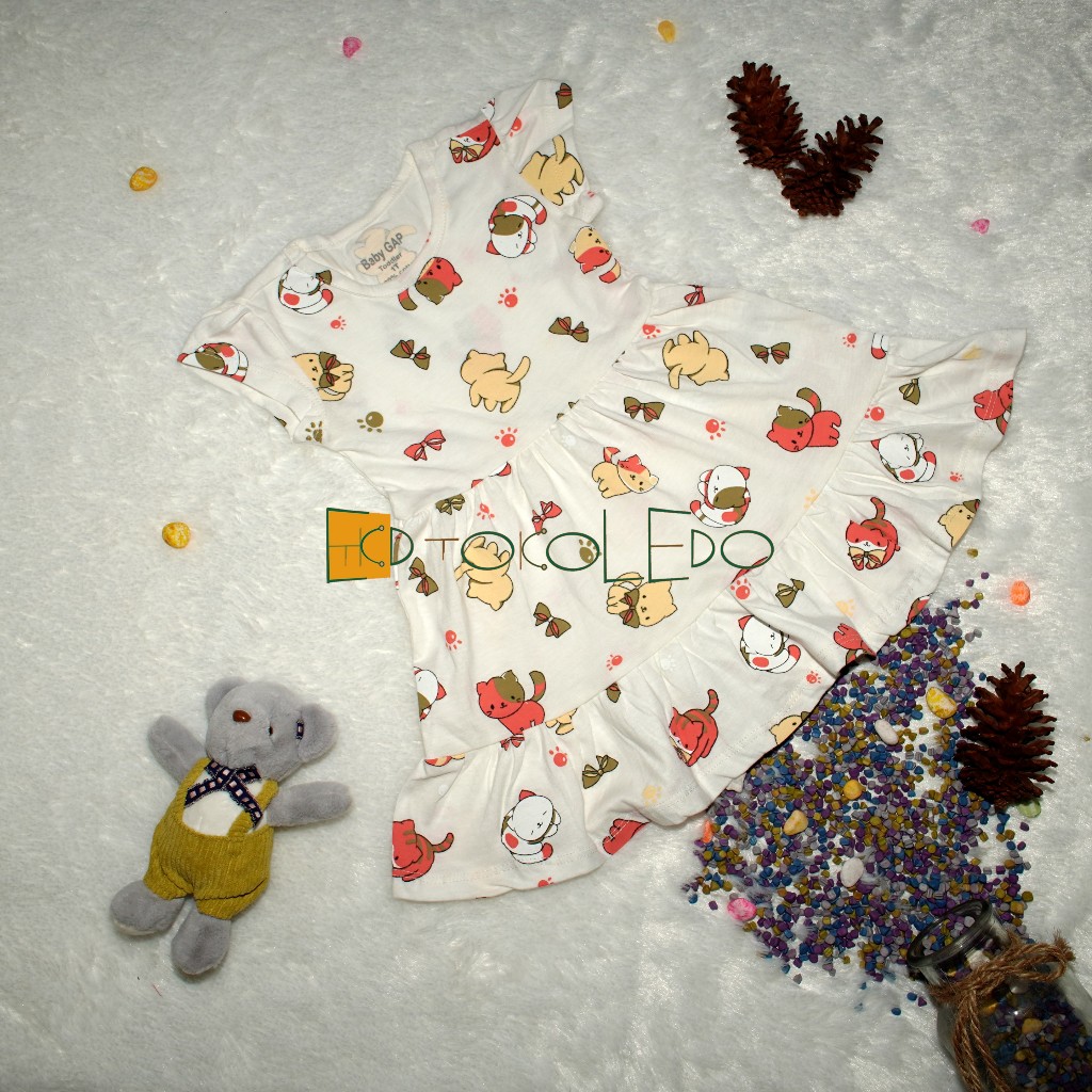 Dress Anak Perempuan | Dress Lengan Pendek Anak Perempuan Simple Termurah