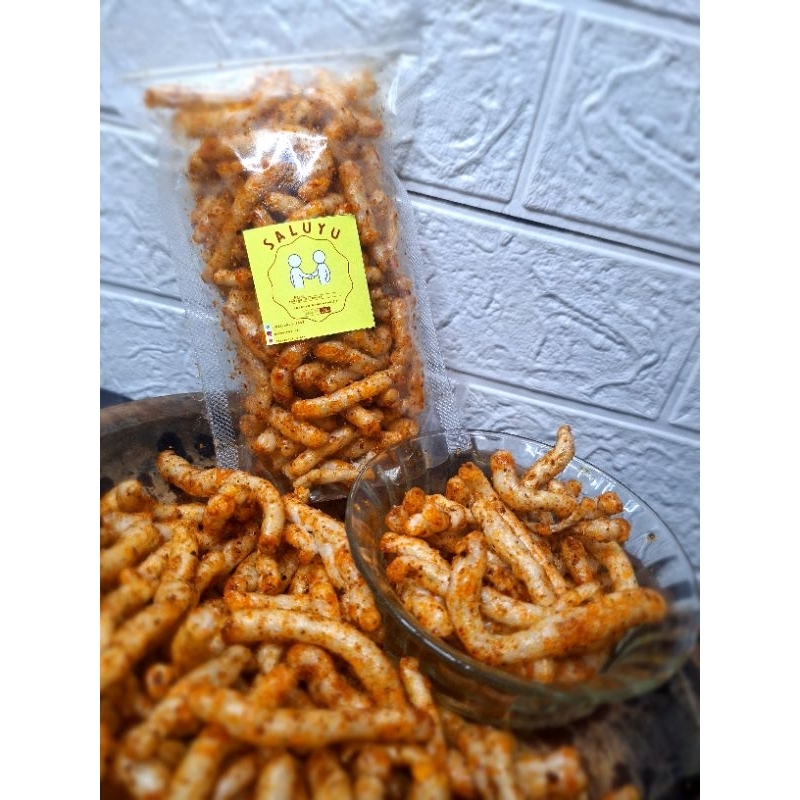 

Kerupuk Gurilem Pedas Khas Bandung (Kerupuk cacing pedas gurih) 250 gr|Kemasan kecil 50 gr.