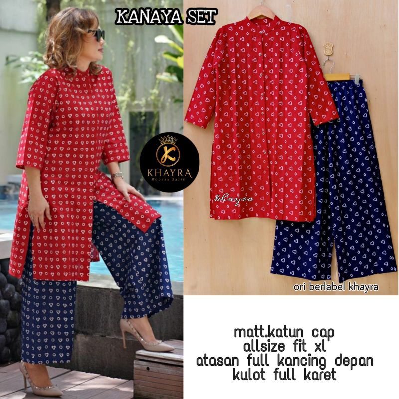 Kanaya set batik tunik kulot ori batik solo