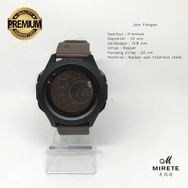 WTT Jam Tangan Mirete Rubber Original  Pria Digital Astronot Cowok Sport Olahraga Tali Karet 4