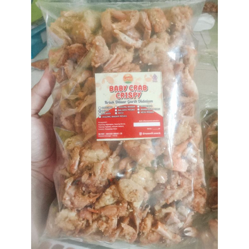 

BABY CRAB KEPITING RAJUNGAN CRISPY 250 GRAM HALAL BY NYEMIIL