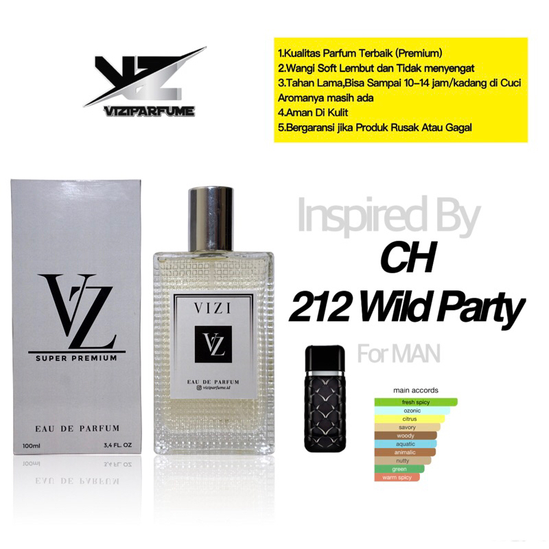 Vizi Parfum 212 Vip Balck wild Partie Parfum 212 wild parti parfum 212 Black