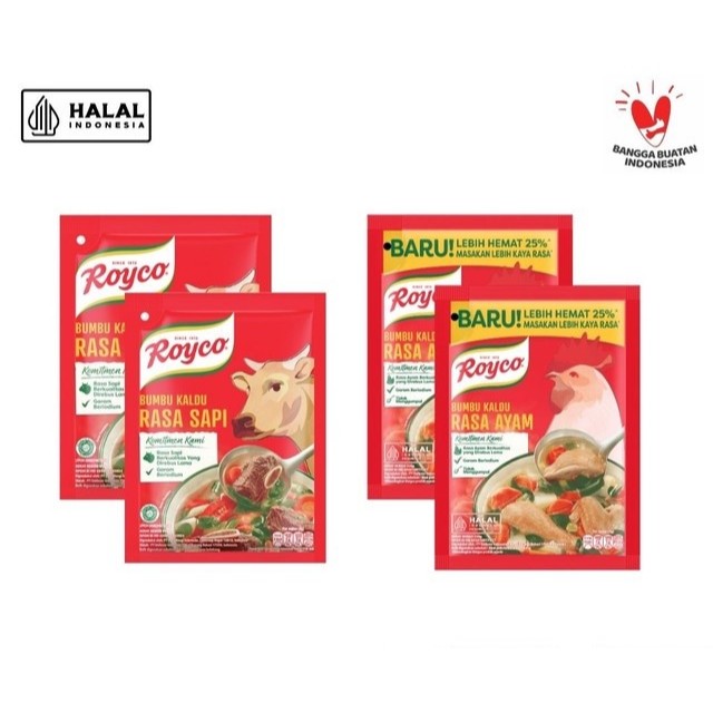 

Royco Bumbu Kaldu Ayam 220 gram & Royco Bumbu Kaldu Sapi 220 gram