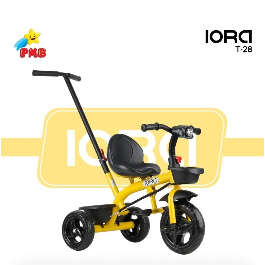 SEPEDA RODA TIGA ANAK T-28 IORA PMB TOYS // SEPEDA RODA 3 ANAK ADA DORONGAN KERANJANG MUSIK