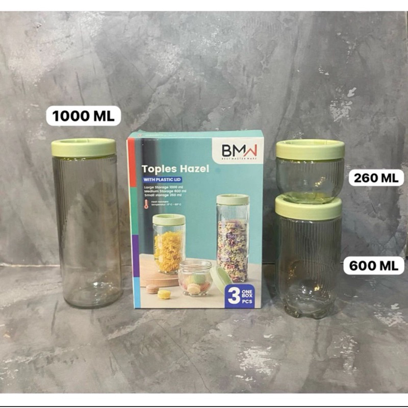 Toples Kue Kaca Gladies Hazel Set 3 Pcs/Toples Kaca Hazel set 3/Toples Kue Lebaran Hazel set 3/Tople
