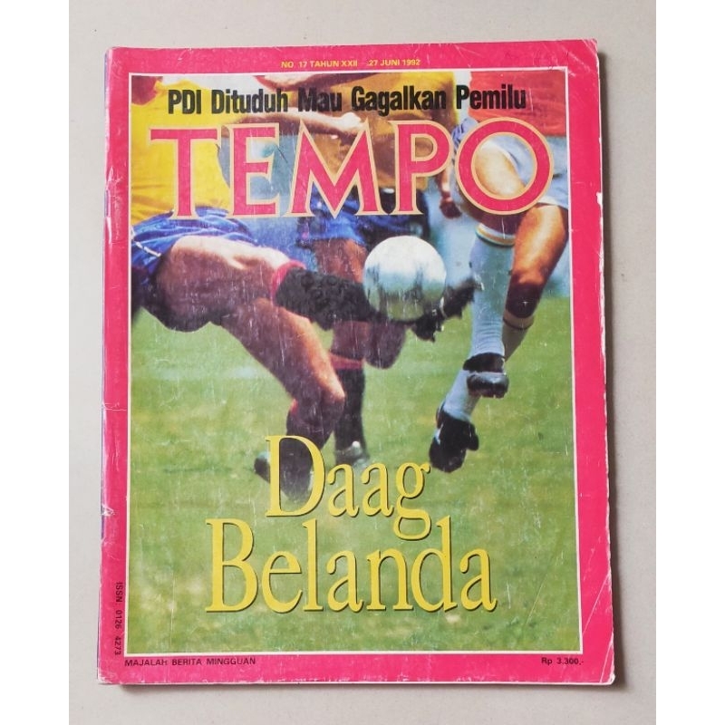 Majalah Tempo 27 Juni 1992 : Bola - Daag Belanda - Piala Eropa '92